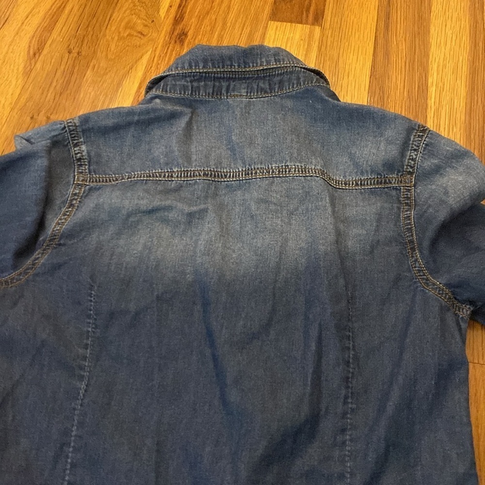 Xhilaration Womens Blue Button Down Shirt Size XS - Picture 6 of 6